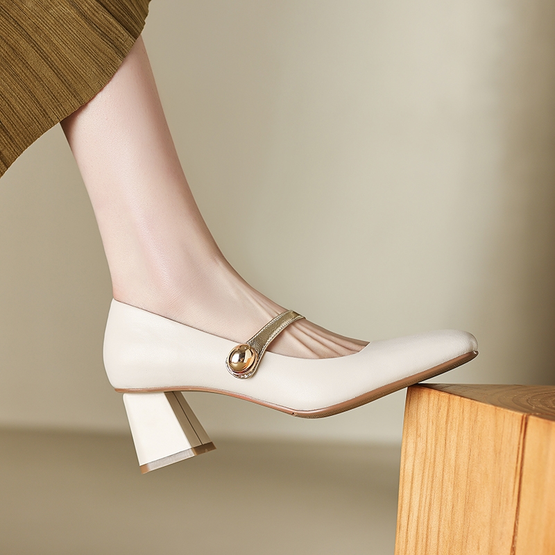 Vintage Mary Jane High-Heeled Leather Shoes for Women, Italian Corso Venezia Style, Lolita Fashion, Classic Retro Design Vintage Mary Jane High-Heeled Leather Shoes for Women, Italian Corso Venezia Style, Lolita Fashion, Classic Retro Design