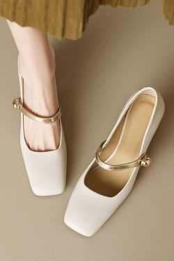 Vintage Mary Jane High-Heeled Leather Shoes for Women, Italian Corso Venezia Style, Lolita Fashion, Classic Retro Design