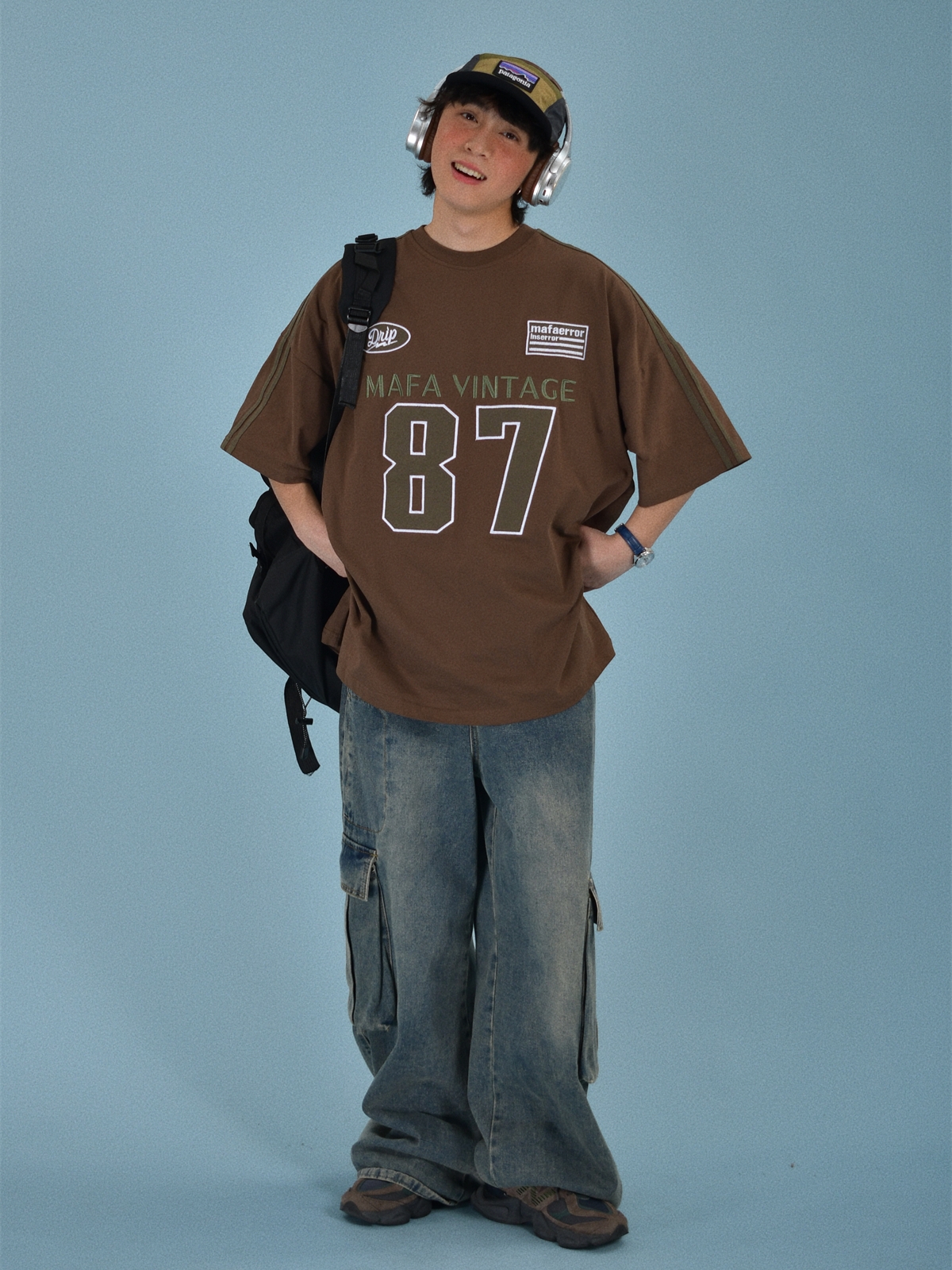 Vintage Motorcycle Graphic Short Sleeve T-Shirt for Women - Summer Loose Fit Couple Tee with Double Stripe Design, Trendy Style Vintage Motorcycle Graphic Short Sleeve T-Shirt for Women - Summer Loose Fit Couple Tee with Double Stripe Design, Trendy Style