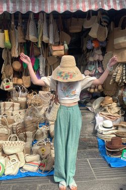 Vintage Mountain Breeze Retro Cotton Linen Casual Pants for Women - Summer Thin Loose High Waist Wide Leg Trousers