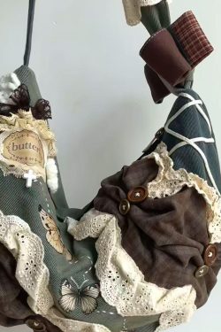 Vintage Patchwork Dumpling Bag - Large Capacity Canvas Tote with Lace Detail, Stylish Commuting Shoulder Crossbody Handbag