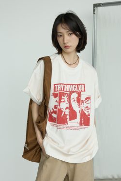 Vintage Punk Printed Short-Sleeve T-Shirt for Men and Women - Casual Loose Summer Tee, 90s Style