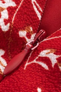 Vintage Red Floral V-Neck Ruffle Hem Summer Sling Dress for Women - 2025 Trendy Fashion Inspired by 90s and Y2K Styles