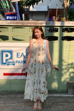 Vintage Retro Linen Short Sleeve Square Neck Dress - Women's Summer High Waist Flared Skirt, 90s Y2K Style