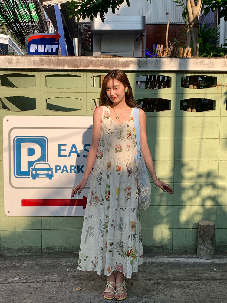 Vintage Retro Linen Short Sleeve Square Neck Dress - Women's Summer High Waist Flared Skirt, 90s Y2K Style Vintage Retro Linen Short Sleeve Square Neck Dress - Women's Summer High Waist Flared Skirt, 90s Y2K Style