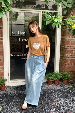 Vintage Retro Printed Short Sleeve T-Shirt for Women - Summer Thin Loose Round Neck Top, Y2K Style, Casual Fashion Essential