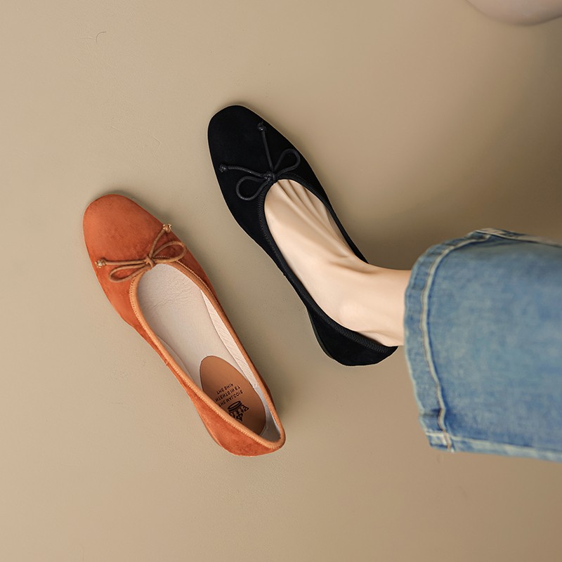 Vintage Sheepskin Moccasin Flat Shoes for Women – Soft Sole Bow Ballet Design, Italian Style, Super Soft Comfort Vintage Sheepskin Moccasin Flat Shoes for Women – Soft Sole Bow Ballet Design, Italian Style, Super Soft Comfort