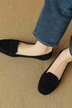 Vintage Soft Leather Suede Lambskin Loafers - Flat Driving Shoes for Effortless Chic Style