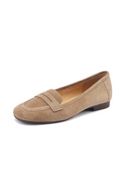 Vintage Soft Leather Suede Lambskin Loafers - Flat Driving Shoes for Effortless Chic Style