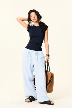 Vintage Solid Color Slim Fit Short Sleeve T-Shirt for Women - Summer Slimming Flutter Sleeve Crop Top, Y2K Style Fashion