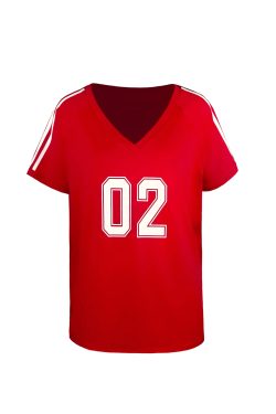 Vintage Style V-Neck Loose T-Shirt for Women – Retro 90s Casual Top