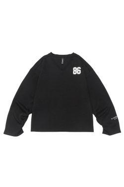 Vintage V-Neck Sweatshirt for Men and Women, Loose Casual Long Sleeve Jersey Jacket, Fall Fashion Essential