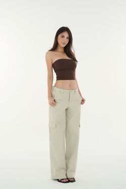 Vintage Wash Banana Tapered Work Denim Pants for a Retro 90s Look - Casual Relaxed Fit for Everyday Style