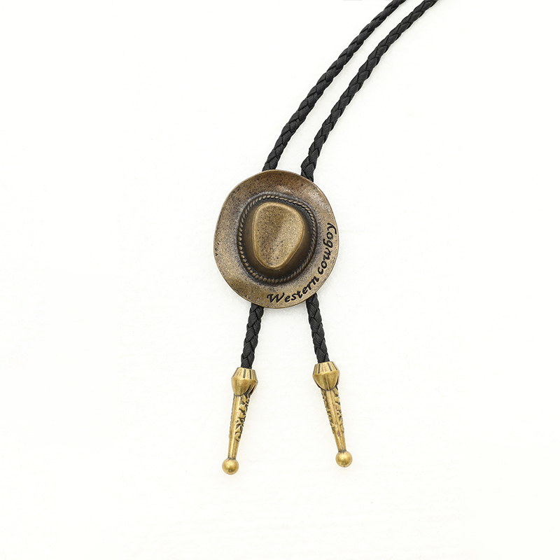 Vintage Western Cowboy Polo Collar Necklace - Unisex Alloy Pendant with Leather Rope Tie - Trendy Fashion Accessory for 90s Y2K Style Vintage Western Cowboy Polo Collar Necklace - Unisex Alloy Pendant with Leather Rope Tie - Trendy Fashion Accessory for 90s Y2K Style