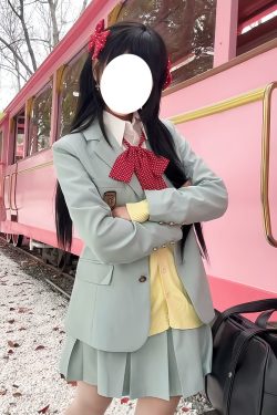 Waist-Defined Blazer Set in Ice Moss - Women's JK Uniform Style for Spring College Looks - Trendy Pudding Bear Design