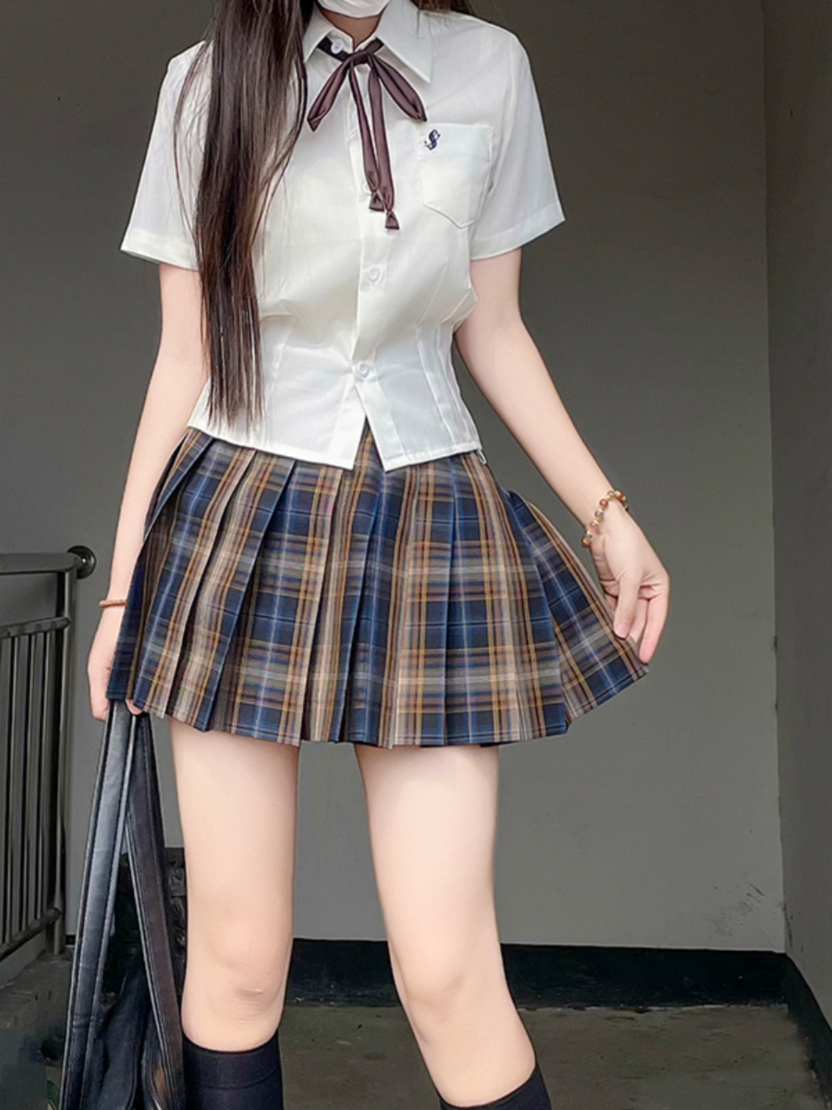 Waist-Defining Pudding Bear JK Uniform Shirt in Sweet and Spicy School Style for Y2K Fashion Lovers Waist-Defining Pudding Bear JK Uniform Shirt in Sweet and Spicy School Style for Y2K Fashion Lovers