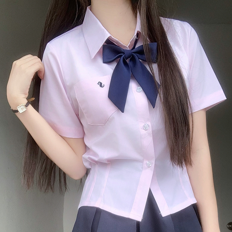 Waist-Defining Pudding Bear JK Uniform Shirt in Sweet and Spicy School Style for Y2K Fashion Lovers Waist-Defining Pudding Bear JK Uniform Shirt in Sweet and Spicy School Style for Y2K Fashion Lovers