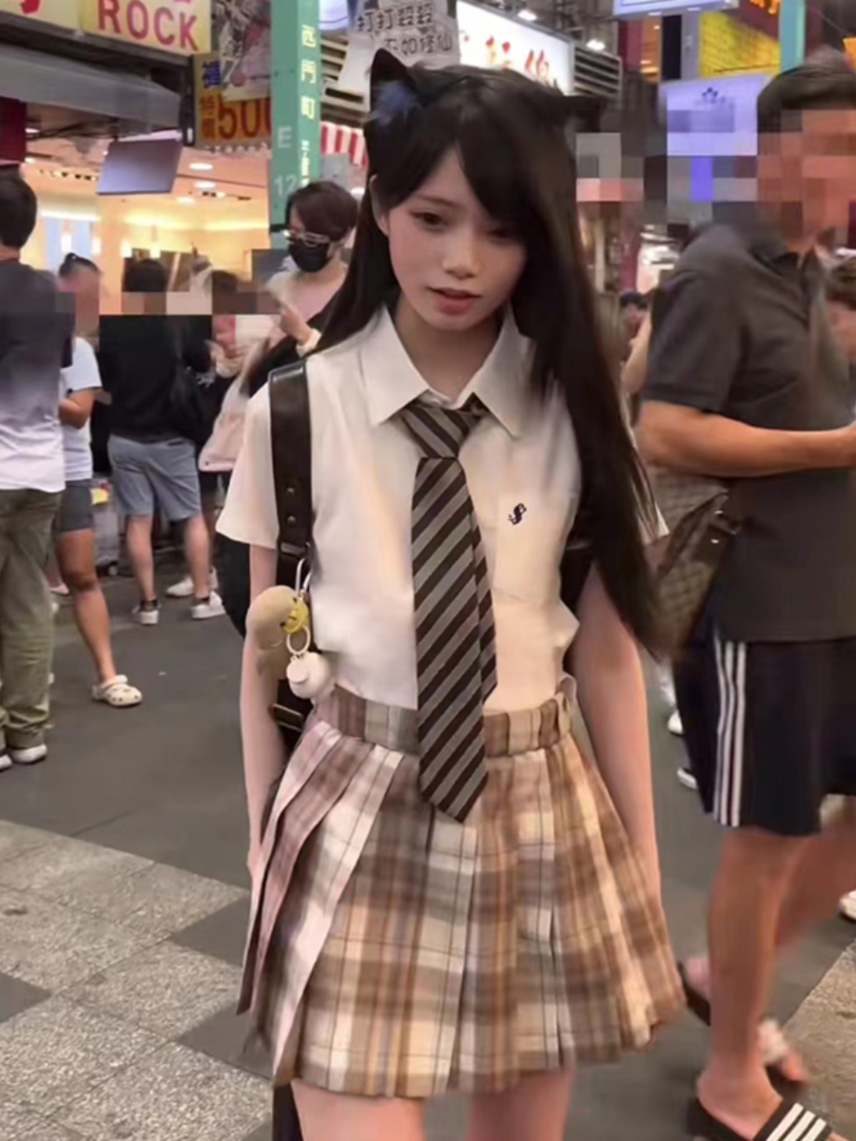 Waist-Defining Pudding Bear JK Uniform Shirt in Sweet and Spicy School Style for Y2K Fashion Lovers Waist-Defining Pudding Bear JK Uniform Shirt in Sweet and Spicy School Style for Y2K Fashion Lovers