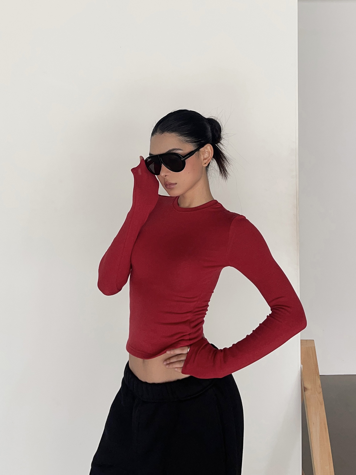 Warm Velvet Slim Fit Fitted Top - Soft Plush Waist-Defining Design - 90s Inspired - Available in 4 Colors Warm Velvet Slim Fit Fitted Top - Soft Plush Waist-Defining Design - 90s Inspired - Available in 4 Colors