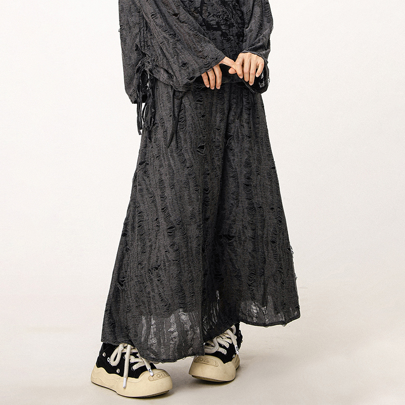 Wasteland Style Ripped Hoodie - Long Sleeve Drawstring Jazz Dance Top for Hot Girls - Casual Loose Fit Wasteland Style Ripped Hoodie - Long Sleeve Drawstring Jazz Dance Top for Hot Girls - Casual Loose Fit