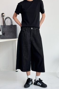 Water-Washed Denim Men's Straight-Leg Shorts - 2025 American Style Seven-Point Pants for Casual Summer Fashion