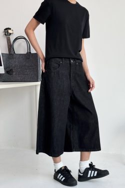 Water-Washed Denim Men's Straight-Leg Shorts - 2025 American Style Seven-Point Pants for Casual Summer Fashion