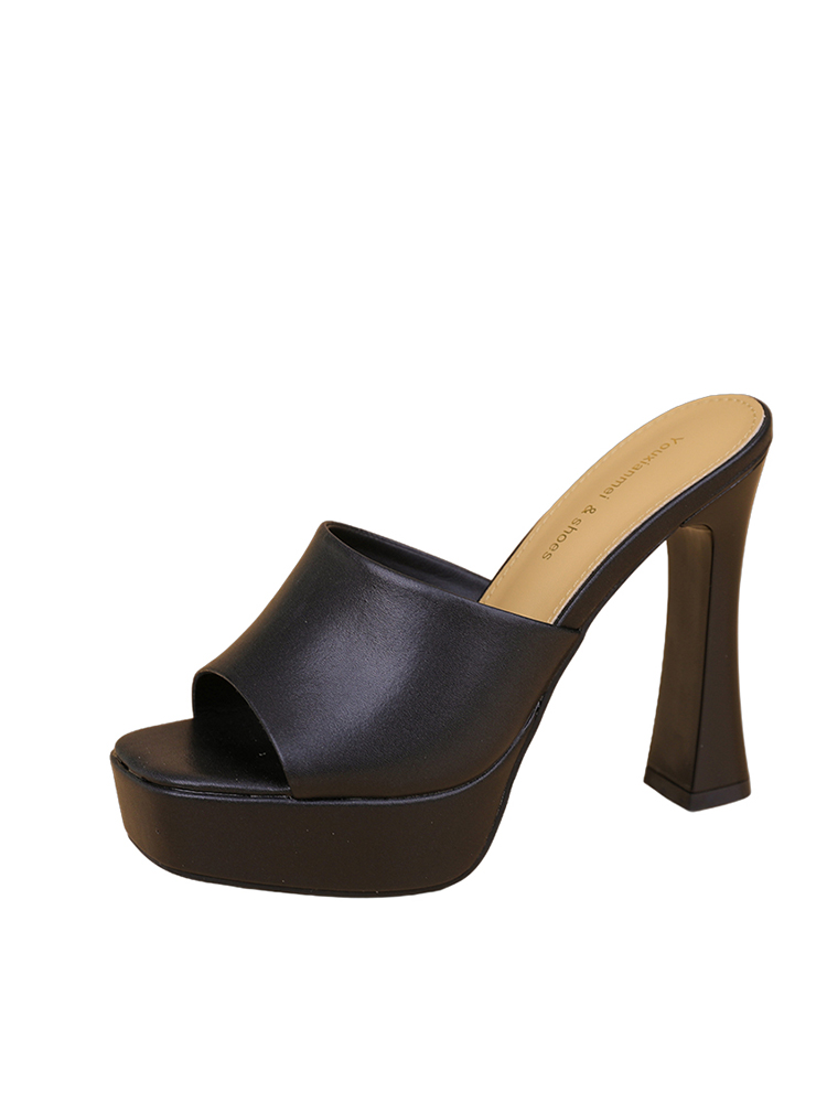 Waterproof Super High Heel Platform Sandals for Women - Peep-Toe Chunky Heel, Square Toe, One-Strap Summer Style 2025 Waterproof Super High Heel Platform Sandals for Women - Peep-Toe Chunky Heel, Square Toe, One-Strap Summer Style 2025