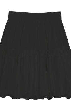 White Cloud A-Line Skirt with Anti-Exposure Lining, Floral Jellyfish Design, Summer Lantern Style, Age-Reducing Short Skirt for 25+