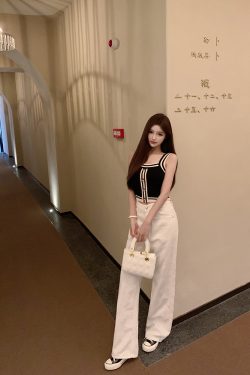 White Denim Embroidered Wide-Leg Pants - Heavy-Duty Internet Celebrity Style for Trendy 90s and Y2K Fashion