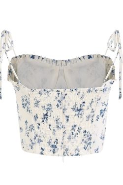 White Floral Ruffled Slim Fit Camisole Top - 2025 French Style Women's Fashion, Unique Design, Perfect for Spring & Summer