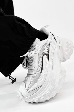White Height-Increasing Mech Dad Shoes for Men and Women - Paris Street Style Trendy Niche Couple Shoes with Durable Sole