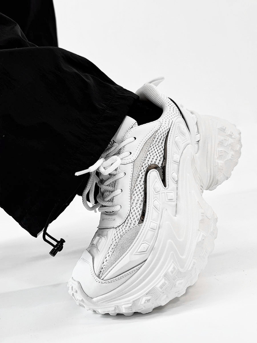 White Height-Increasing Mech Dad Shoes for Men and Women - Paris Street Style Trendy Niche Couple Shoes with Durable Sole White Height-Increasing Mech Dad Shoes for Men and Women - Paris Street Style Trendy Niche Couple Shoes with Durable Sole