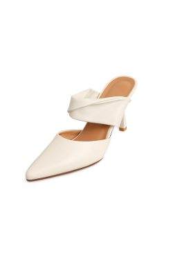 White High-Heeled Sandals for Women with Single Strap and Rhinestone Accent - Stylish Summer Footwear