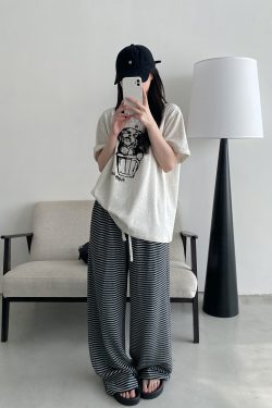 White Printed Short-Sleeve T-Shirt for Women - Loose Round Neck, Spring/Summer Cotton Top with Sun Grapefruit Design, Casual Style