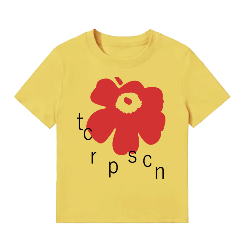 White Round Neck Short-Sleeve T-Shirt for Women with Red Floral Letter Print, Casual Slim Fit Summer Top, Y2K INS Style White Round Neck Short-Sleeve T-Shirt for Women with Red Floral Letter Print, Casual Slim Fit Summer Top, Y2K INS Style