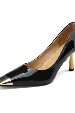 White Soft Leather High Heels for Women - Trendy Small Stiletto Pointed Mid-Heel Shoes, Italian Style, Elegant Footwear