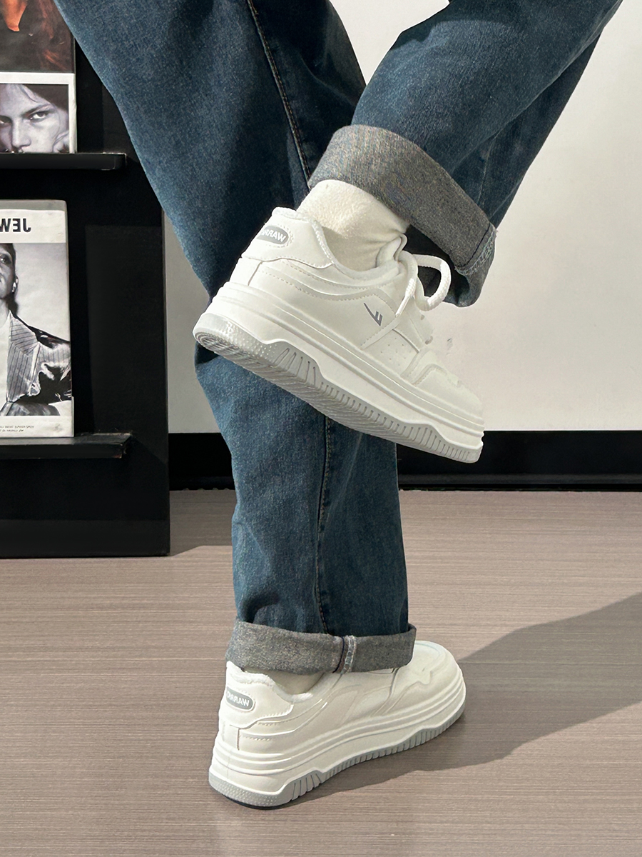 White Thick-Soled Casual Sneakers for Women - Simple Versatile Sports Shoes for Summer 2025, Trendy and Comfortable Footwear White Thick-Soled Casual Sneakers for Women - Simple Versatile Sports Shoes for Summer 2025, Trendy and Comfortable Footwear