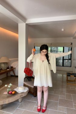 White Thin Knit Cardigan for Women - Soft, Sun-Protective Layering Item, Slightly Chubby, Misty Girl Style