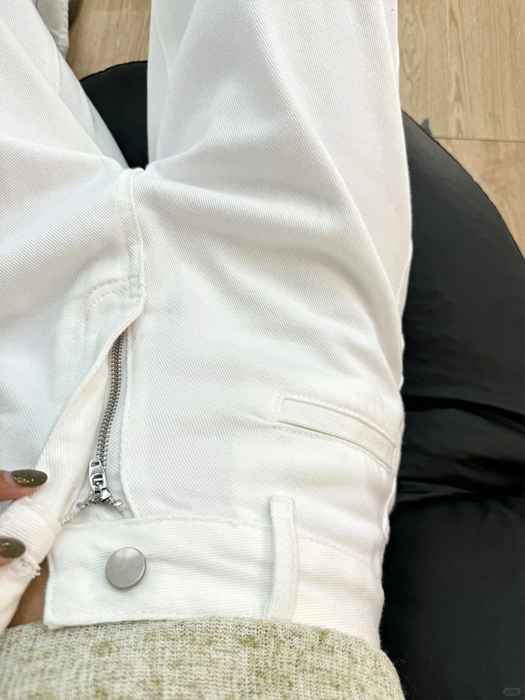 White Wide-Leg Jeans for Plus Size Women - 2025 New Style, Slimming Loose Straight-Leg Pants for Petite and Curvy Fit White Wide-Leg Jeans for Plus Size Women - 2025 New Style, Slimming Loose Straight-Leg Pants for Petite and Curvy Fit