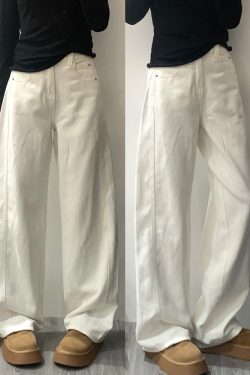 White Women's Plus Size Wide-Leg Curved Knife Pants - Summer 2025 Flattering Scythe Design for Effortless Style