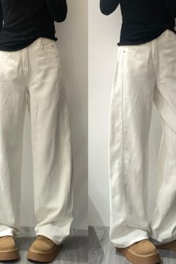 White Women's Plus Size Wide-Leg Curved Knife Pants - Summer 2025 Flattering Scythe Design for Effortless Style