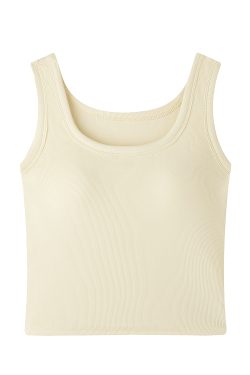 Wide Strap Tank Top with Chest Pads for Women - 2025 Spring/Summer Camisole - Perfect for Layering & Early Spring Outfits