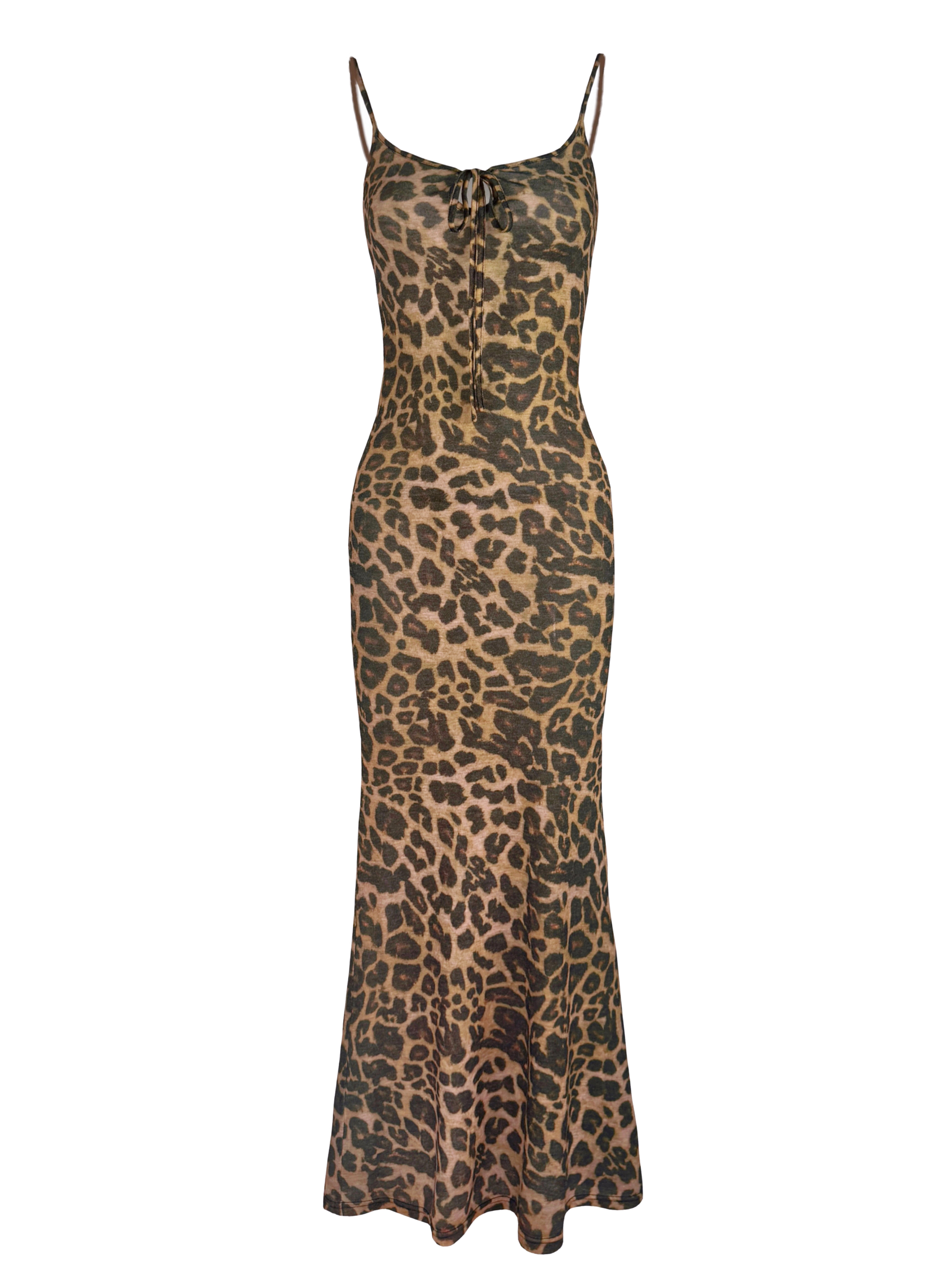 Wild Leopard Print Slim Fit Stretch Camisole Dress - 90s Inspired Fashion, Chic Summer Outfit, Trendy Night Out Dress Wild Leopard Print Slim Fit Stretch Camisole Dress - 90s Inspired Fashion, Chic Summer Outfit, Trendy Night Out Dress