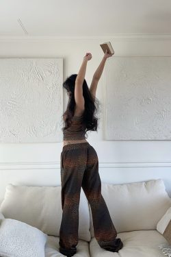 Wild Y2K Leopard Print Vest Hoodie and Pants Set for Trendy Streetwear Style