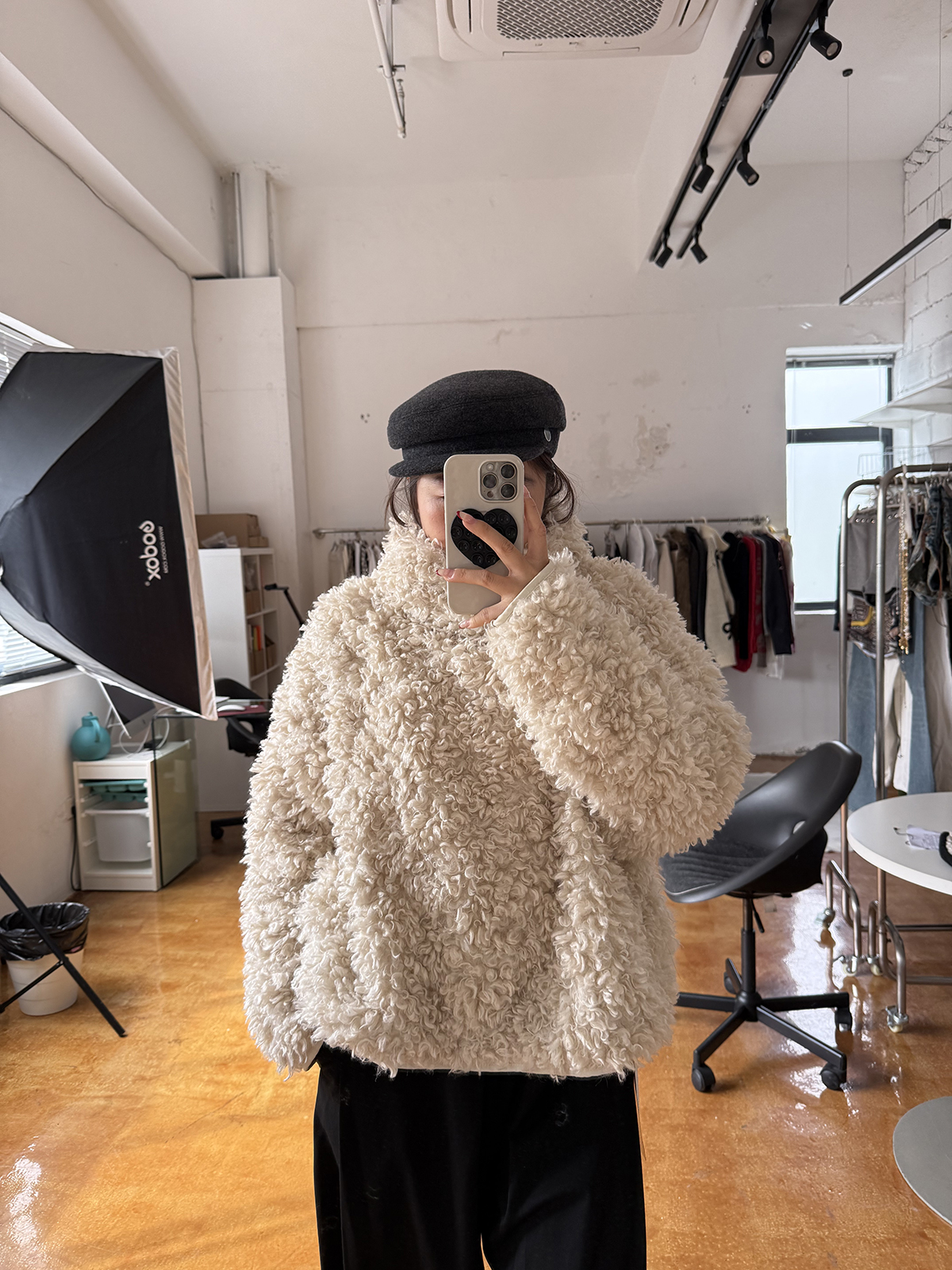 Winter Curly Pullover Jacket - Cozy Private Outfit for Women, Trendy Layering Piece for Y2K and Korean Style Fashion Winter Curly Pullover Jacket - Cozy Private Outfit for Women, Trendy Layering Piece for Y2K and Korean Style Fashion