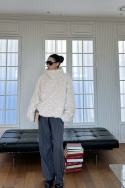 Winter Curly Pullover Jacket - Cozy Private Outfit for Women, Trendy Layering Piece for Y2K and Korean Style Fashion