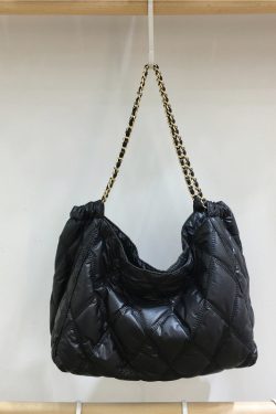 Winter High-End Small Tote Bag with Diamond Check Design, Large Capacity Shoulder Bag for Stylish Everyday Use