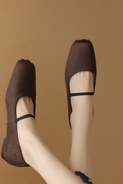 Women's 2025 Summer Soft-Soled Ballet Flats in Top Layer Cowhide - Height-Increasing, Large Size 41, Stylish Comfort