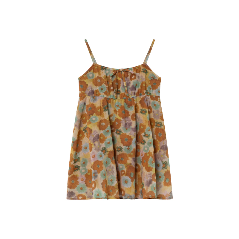 Women's A-Line Camisole with Oil Painting Print - Summer 2025 Korean Casual Vacation Top Women's A-Line Camisole with Oil Painting Print - Summer 2025 Korean Casual Vacation Top