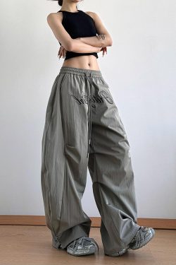 Women's American Cargo Pants - Loose Wide-Leg Design, Curved Blade, Hip-Hop Casual Paratrooper Street Dance Sports Pants